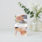 Visitekaartje met fotoachtergrond. (Staand voorkant)