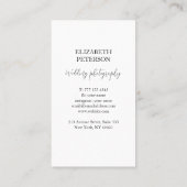 Visitekaartje met fotoachtergrond. (Achterkant)