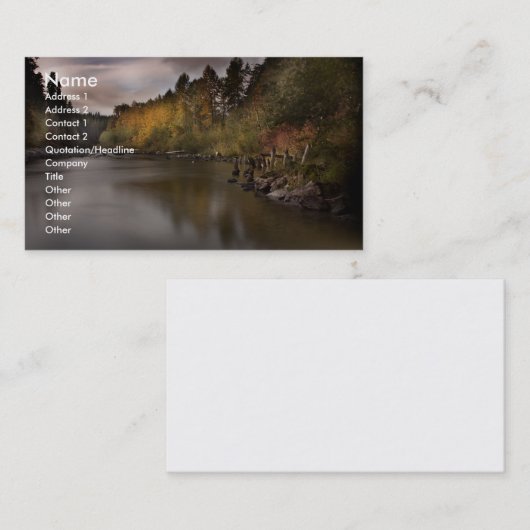 Visitekaartje met full colour natuur achtergrond (Voorkant / Achterkant)