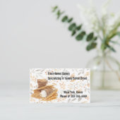 Visitekaartje met gebak, vers (Staand voorkant)