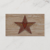 Visitekaartje met gebarsten Tin Star (Achterkant)