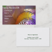 Visitekaartje met gekaarde iris (Voorkant / Achterkant)