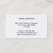 Visitekaartje met gekleurde afdruk, witte streep a (Achterkant)