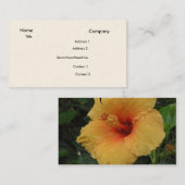 visitekaartje met gele bloem (Voorkant / Achterkant)