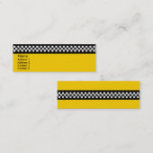 Visitekaartje met gele cabine #2 (Voorkant / Achterkant)