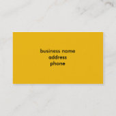 visitekaartje met gele roos (Achterkant)