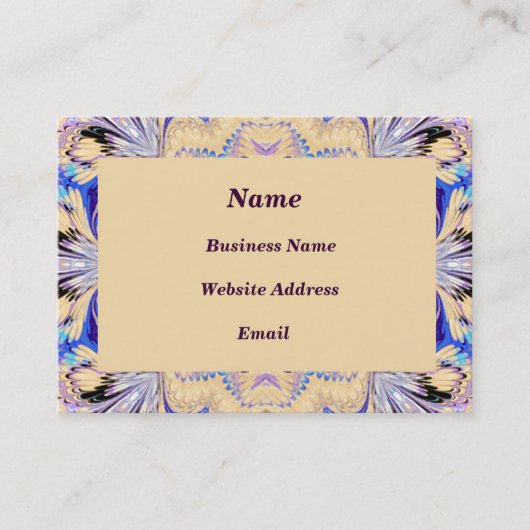 Visitekaartje met gemarmerde omlijsting (Voorkant)