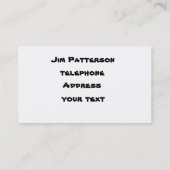 Visitekaartje met gemiddelde capaciteit (Achterkant)