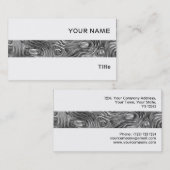 Visitekaartje met gemolten afdruk, wit (Voorkant / Achterkant)