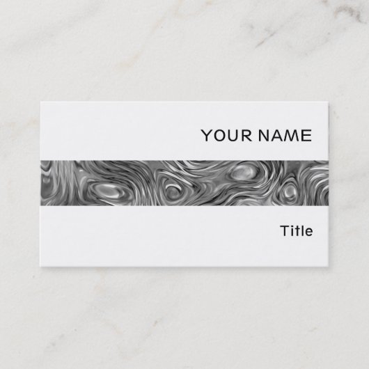 Visitekaartje met gemolten afdruk, wit (Voorkant)