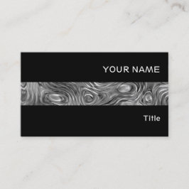 Visitekaartje met gemolten afdruk, zwart