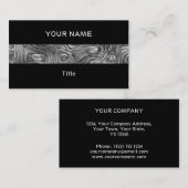 Visitekaartje met gemolten afdruk, zwart naar acht (Voorkant / Achterkant)