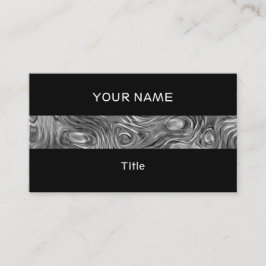 Visitekaartje met gemolten afdruk, zwart naar acht