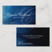  Visitekaartje met geschilderd blauw grunge (Voorkant / Achterkant)