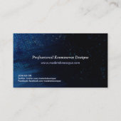  Visitekaartje met geschilderd blauw grunge (Achterkant)