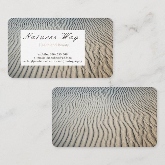 visitekaartje met getextureerd zee en achtergrond (Voorkant / Achterkant)