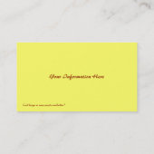 Visitekaartje met geverfd chocolade chipkaart (Achterkant)