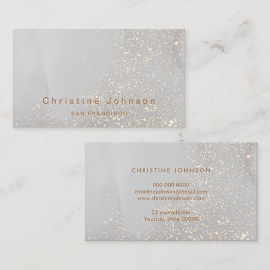 visitekaartje met glittereffect (Voorkant / Achterkant)