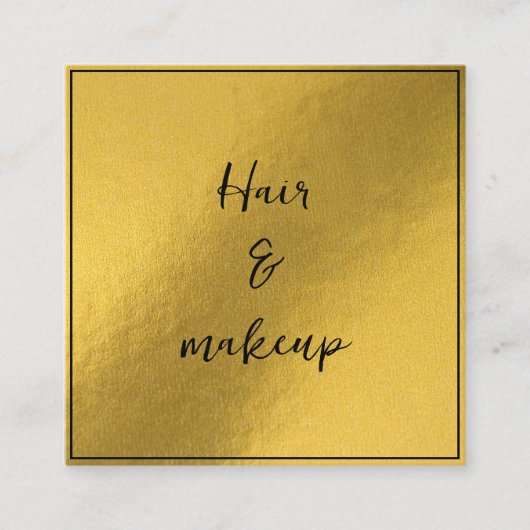 Visitekaartje met gouden achtergrond (Voorkant)