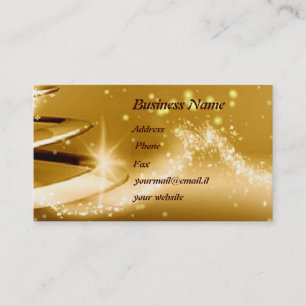 Visitekaartje met gouden kerst