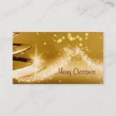 Visitekaartje met gouden kerst (Achterkant)