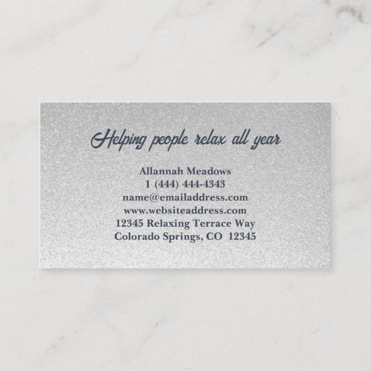 Visitekaartje met gouden Lotus Yoga-doordringing (Achterkant)