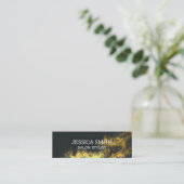 Visitekaartje met gouden stof achtergrond (Staand voorkant)