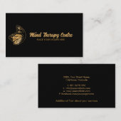 Visitekaartje met gouden vlinder (Voorkant / Achterkant)