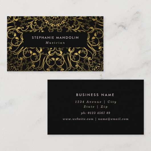 Visitekaartje met goudfolie (Voorkant / Achterkant)