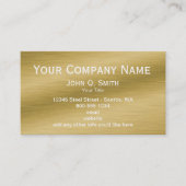 Visitekaartje met goudkleurige penseelkleuren (Voorkant)