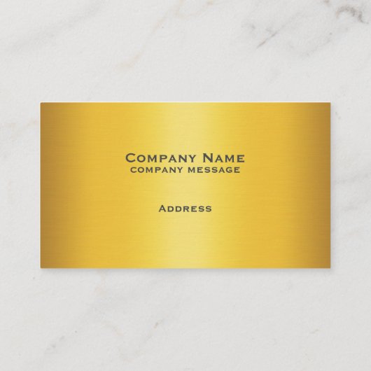 Visitekaartje met goudkleurige penseelkleurige kle (Achterkant)