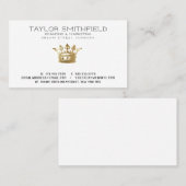  Visitekaartje met goudkroon (Voorkant / Achterkant)