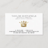  Visitekaartje met goudkroon (Voorkant)