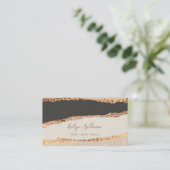 Visitekaartje met goudzwart-witpapier (Staand voorkant)