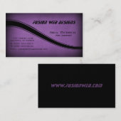 Visitekaartje met graatkrommen, Eggplant (Voorkant / Achterkant)