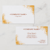 Visitekaartje met grijphoeken (Voorkant / Achterkant)