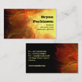 visitekaartje met grijze vuur (Voorkant / Achterkant)