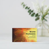 visitekaartje met grijze vuur (Staand voorkant)