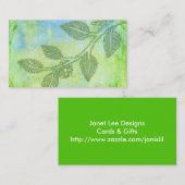 Visitekaartje met groen leder (Voorkant / Achterkant)