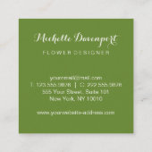 visitekaartje met groene bladeren (Achterkant)