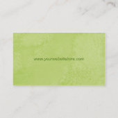 visitekaartje met groene bladeren. (Achterkant)