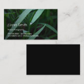 Visitekaartje met groene bladeren, fotograaf, vers (Voorkant / Achterkant)