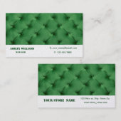 visitekaartje met groene hoofdletters (Voorkant / Achterkant)