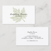 Visitekaartje met groene mantel (Voorkant / Achterkant)