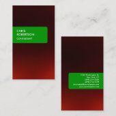 Visitekaartje met groene strepe Red Attractive Cha (Voorkant / Achterkant)