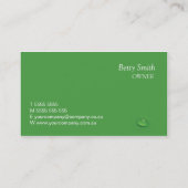 Visitekaartje met groene waterdruppels (Achterkant)