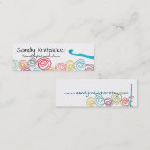 Visitekaartje met haakhaakhaakwerk, van het garen (Voorkant / Achterkant)