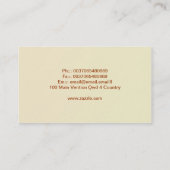 visitekaartje met haarkapsel (Achterkant)