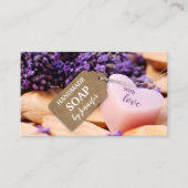 Visitekaartje met handgemaakte Soap Lavender (Voorkant)