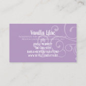 Visitekaartje met handgemaakte zeepbadjes (Achterkant)